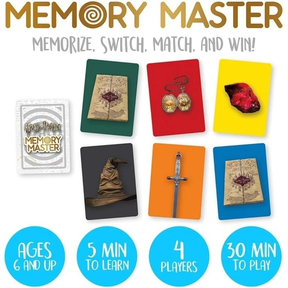 Harry Potter Memory Master Card Game Ages 6+